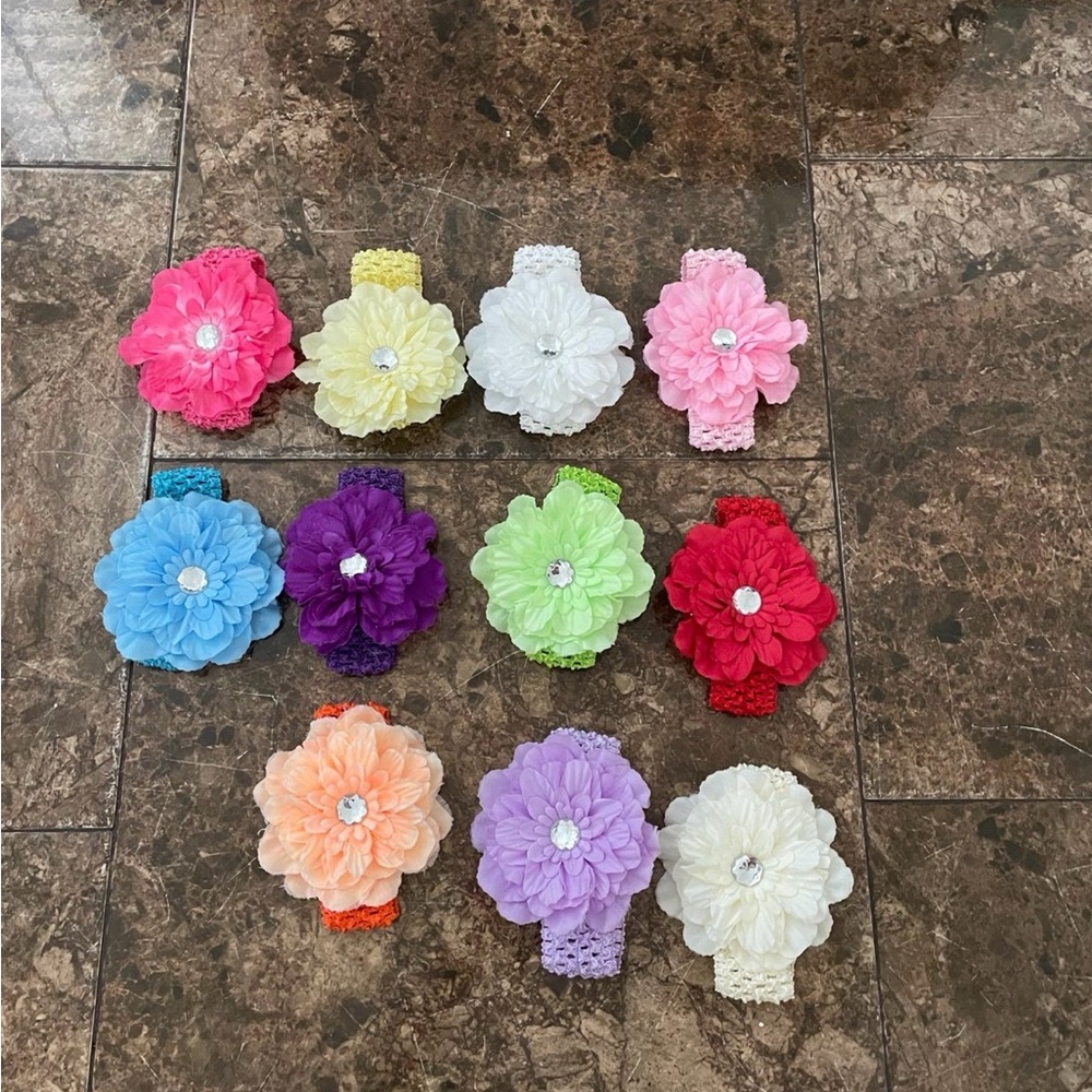 Colorful Floral Headbands for Kids